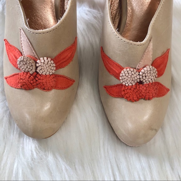 Anthro Miss Albright Colorblock Ankle Strap Heels - Picture 3 of 7